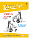 MIAG Stapler/Gabelstapler Typ Liftmobil LM 20 D Bild- Ersatzteilliste Bedienungsanleitung & Bild-Wartungsanleitung  - annoligno 690